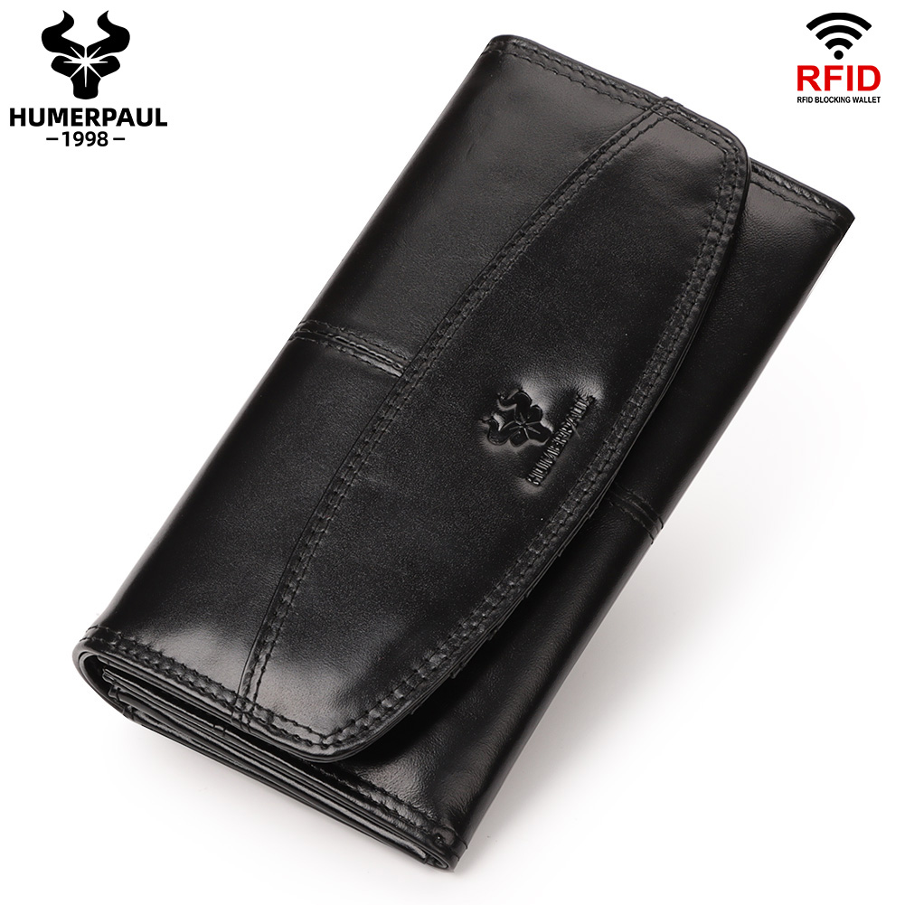 Luxury Bags Made In Italy - HUMERPAUL 여성용 정품 가죽 장지갑, 명품