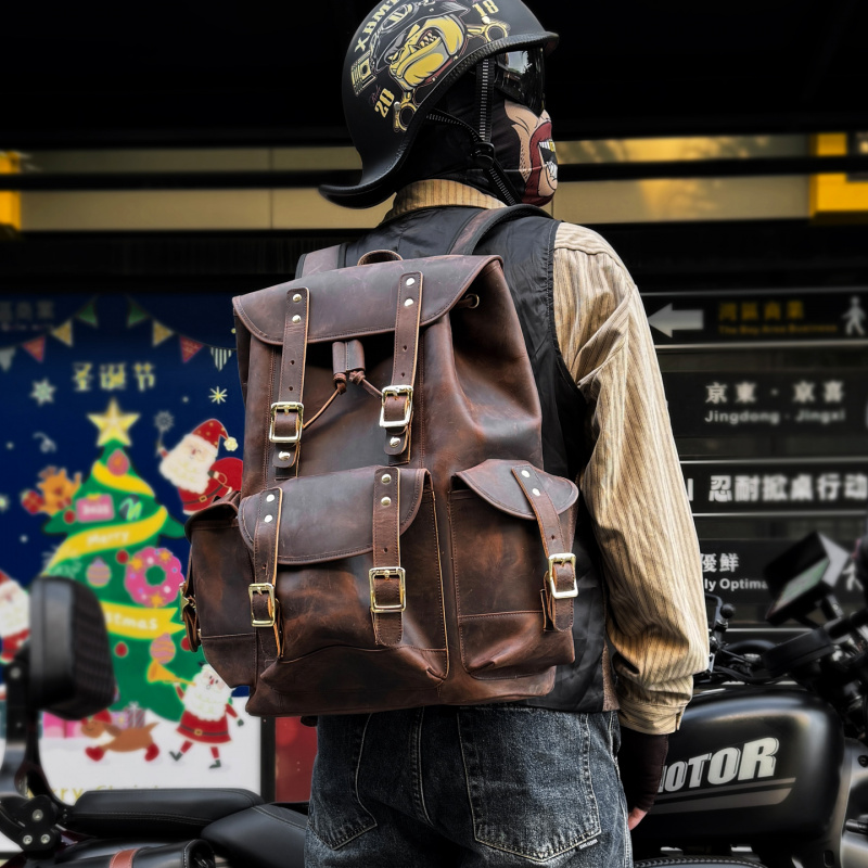 새로운 도착 가죽 배낭 럭셔리 남자 진짜 소 가죽 여행 - Luxury Bags For Travel 리뷰 및 가격