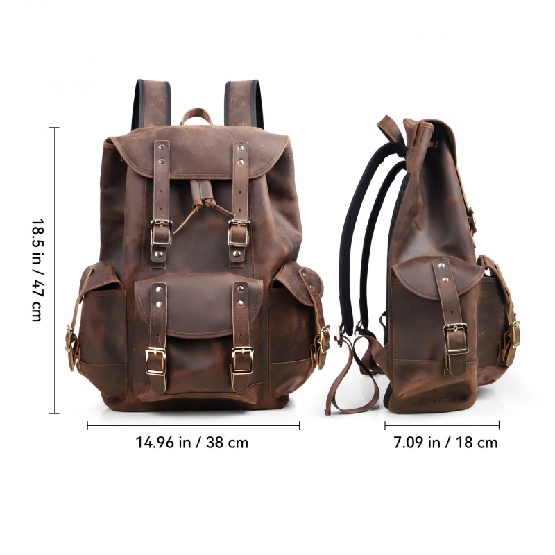 새로운 도착 가죽 배낭 럭셔리 남자 진짜 소 가죽 여행 - Luxury Bags For Travel 리뷰 및 가격
