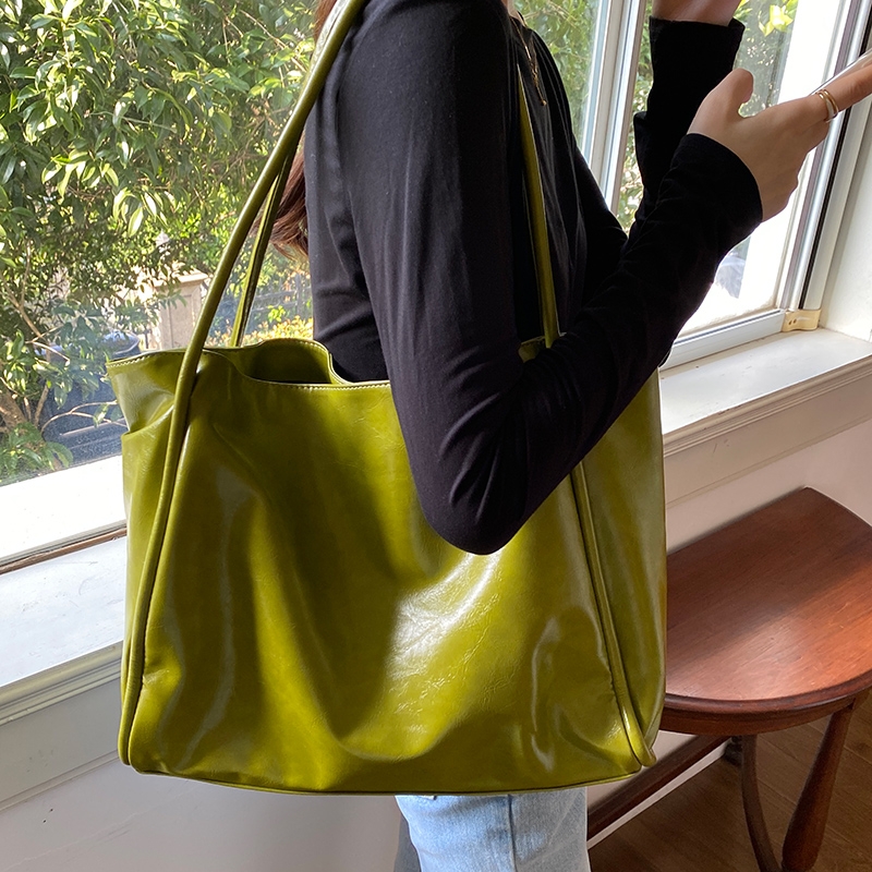 여성용 휴대용 텍스처 토트백, 숄더/언더암백, 출퇴근  - Luxury Bags Green 리뷰 및 가격