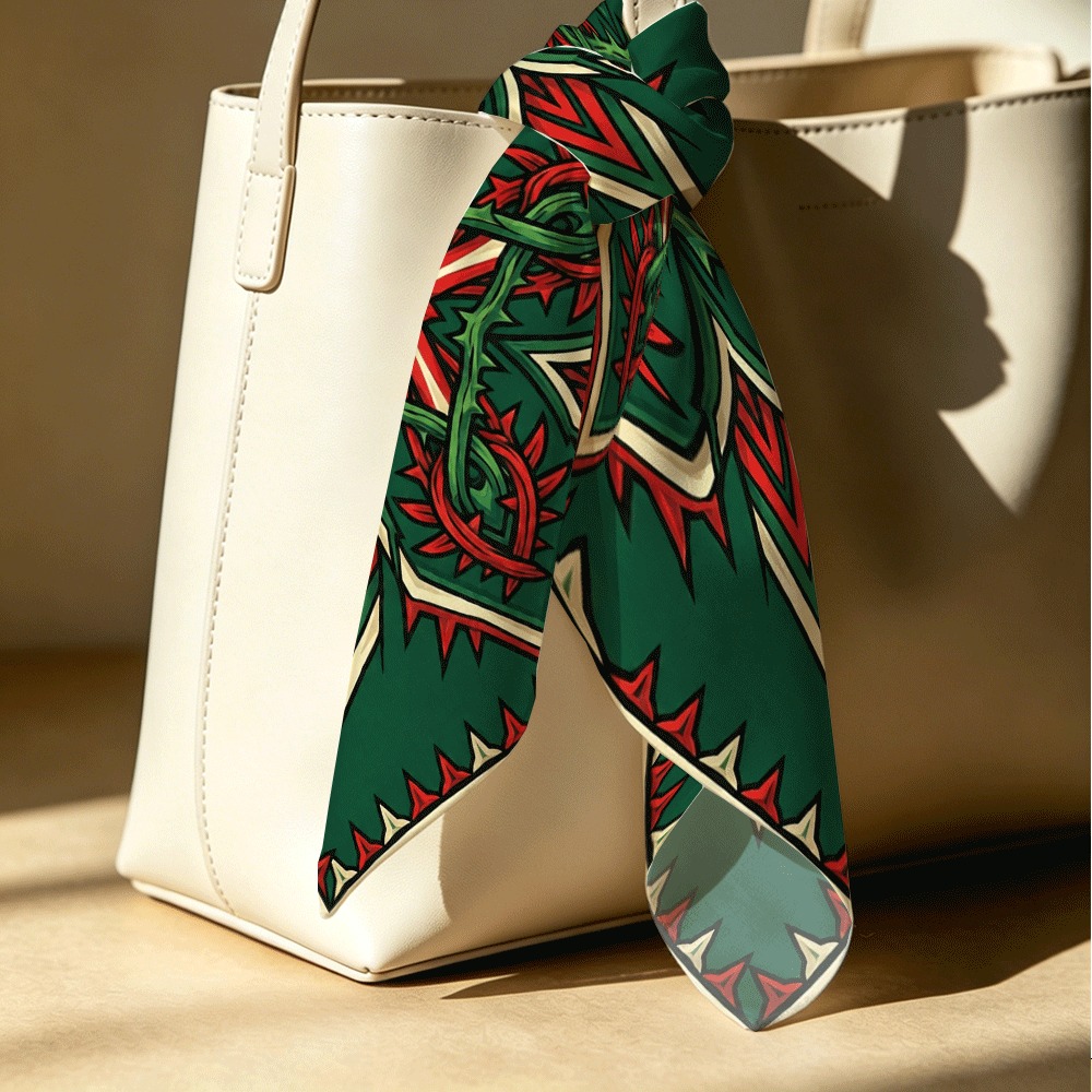 붉은색과 녹색의 가시가 달린 덩굴무늬와 십자형 대칭 여 - Luxury Bags Green 리뷰 및 가격
