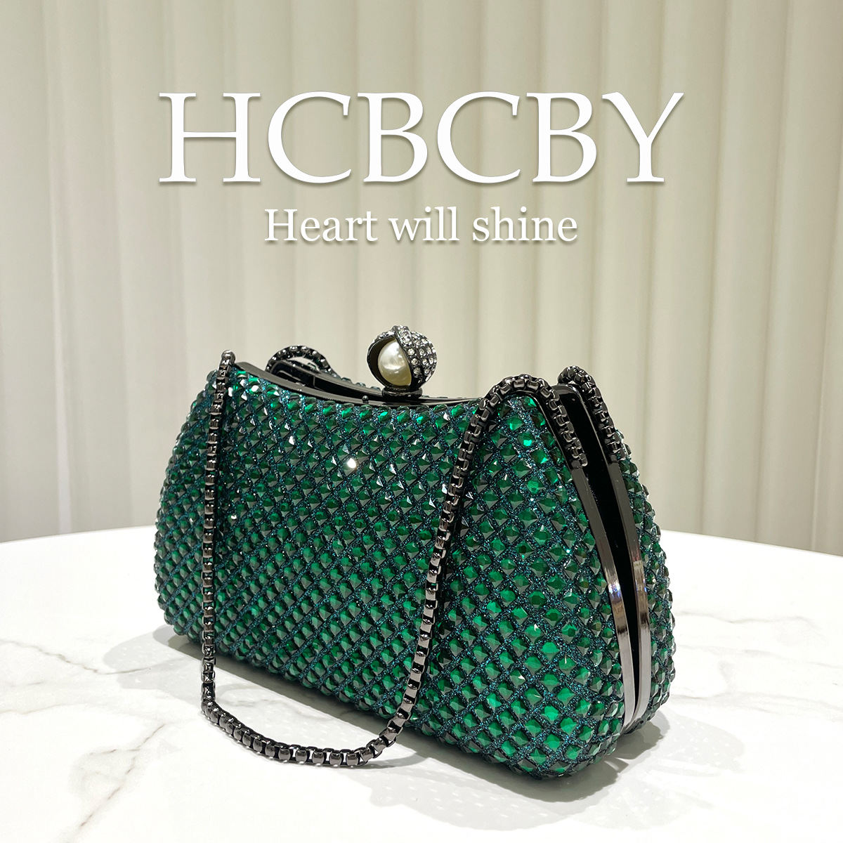 다크 그린 라이트 럭셔리 플래시 핫 다이아몬드 박스형  - Luxury Bags Green 리뷰 및 가격