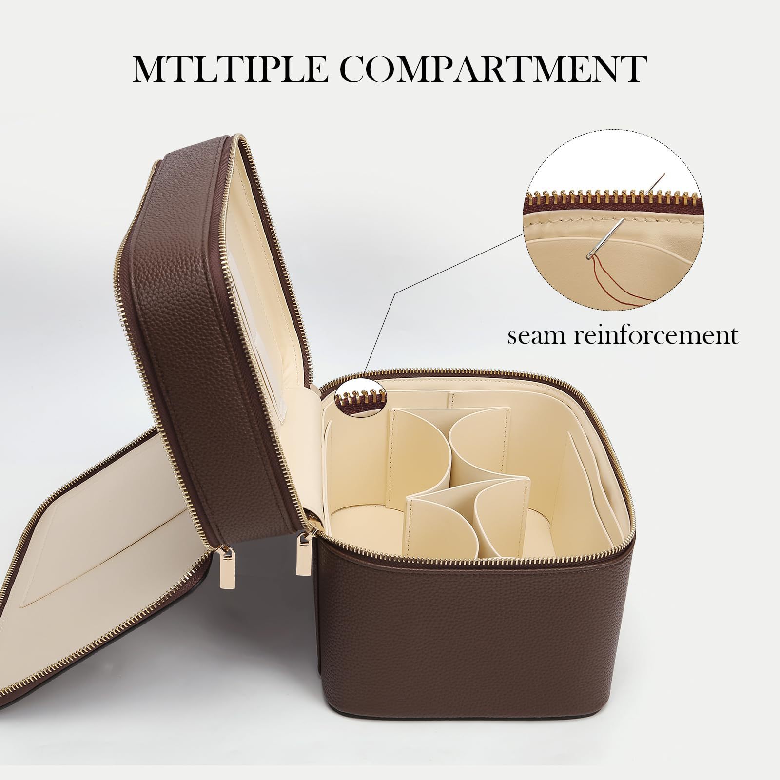 대용량 이중 레이어 고급 화장품 가방, 여행용 탑 핸들 - Luxury Bags For Travel 리뷰 및 가격