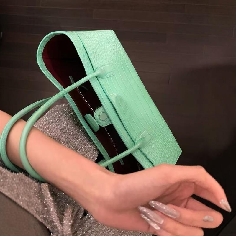 럭셔리 악어 무늬 가죽 가방, 빈티지 그린 대용량 핸드 - Luxury Bags Green 리뷰 및 가격