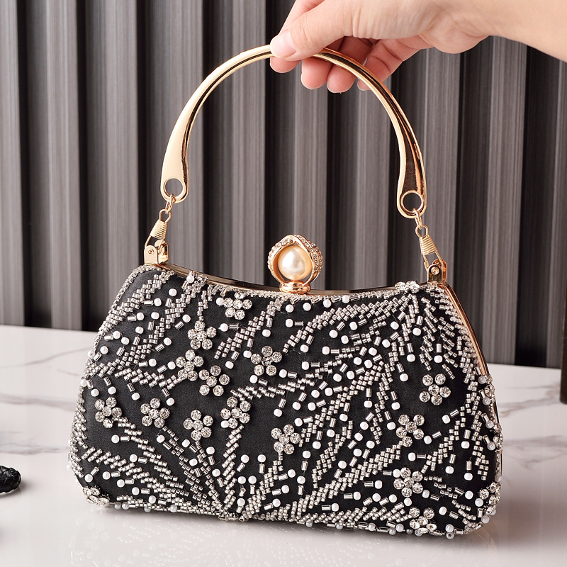 블랙 핸드백 비딩 빈티지 여성 파티 가방 명품 브랜드  - Luxury Bags In China Wholesale 리뷰 및 가격