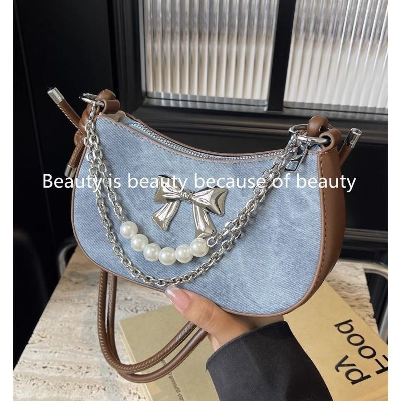 고품질 인기 도매 니치 디자인 진주 리본 가벼운 숄더백 - Luxury Bags Wholesale 리뷰 및 가격