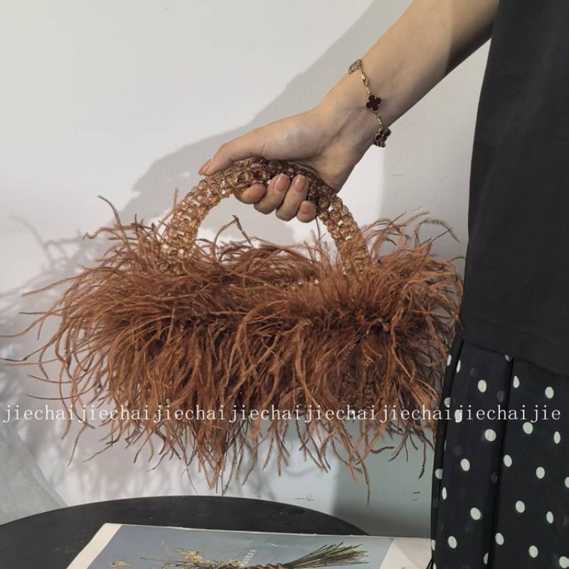 2025 가을 신상 깃털 디자인 여성 핸드백 수공예 고 - Luxury Bags In China Wholesale 리뷰 및 가격