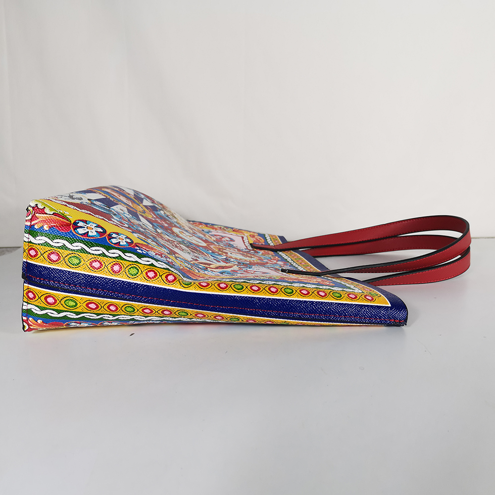 이탈리아 럭셔리 프린트 여행 숄더백, 꽃무늬 질감 가죽 - Luxury Bags Made In Italy 리뷰 및 가격
