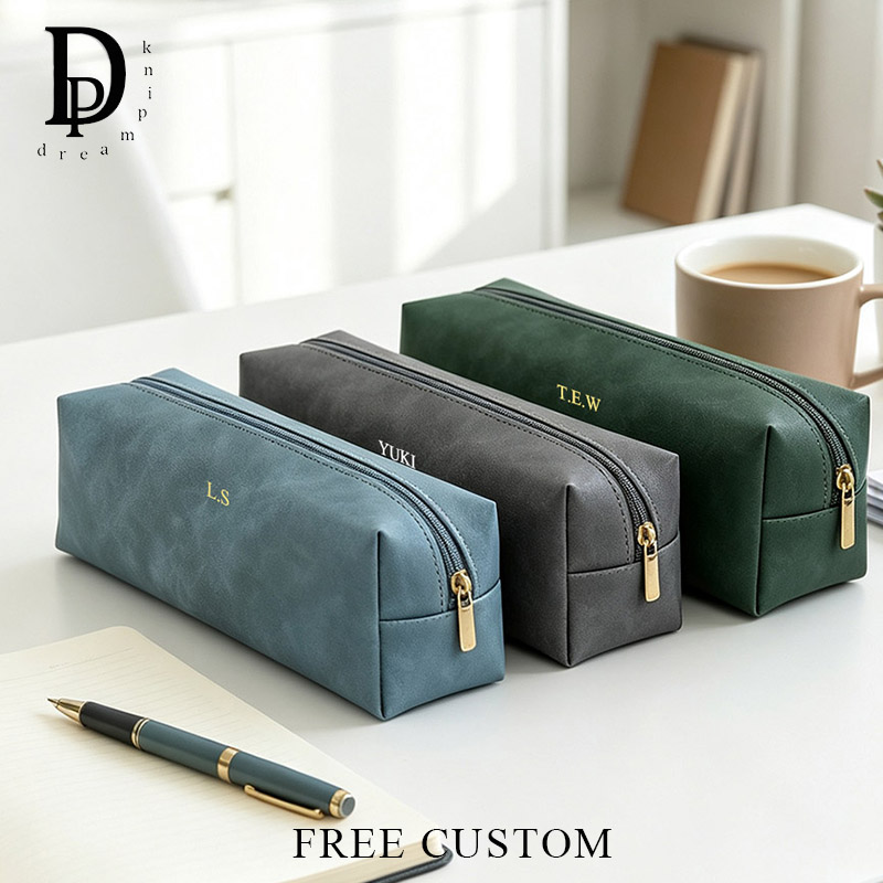 빈티지 PU 가죽 맞춤 이니셜 펜 파우치 지퍼 럭셔리  - Luxury Bags In China Wholesale 리뷰 및 가격