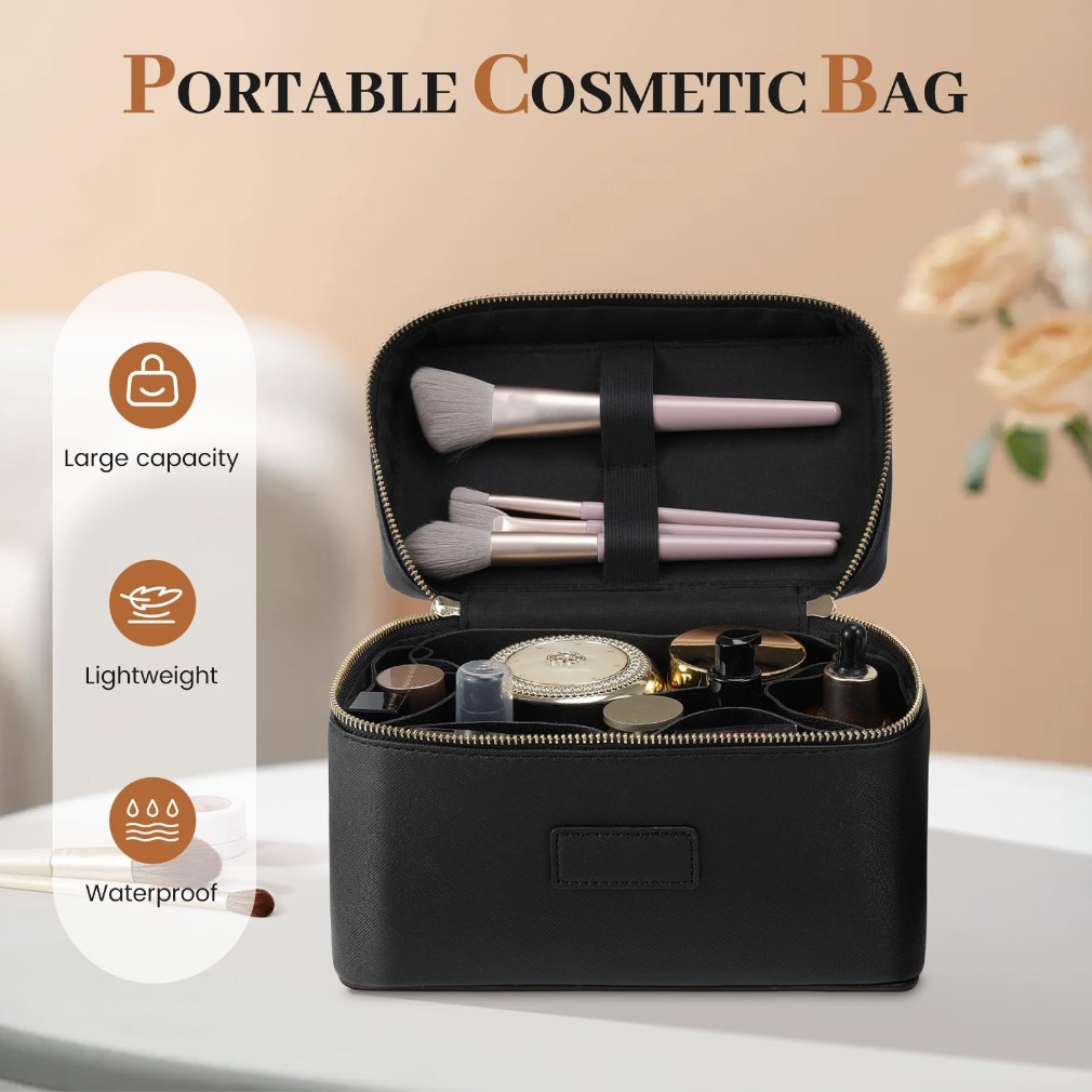 럭셔리 타조 무늬 가죽 화장품 가방 휴대용 화장품 정리 - Luxury Bags For Travel 리뷰 및 가격