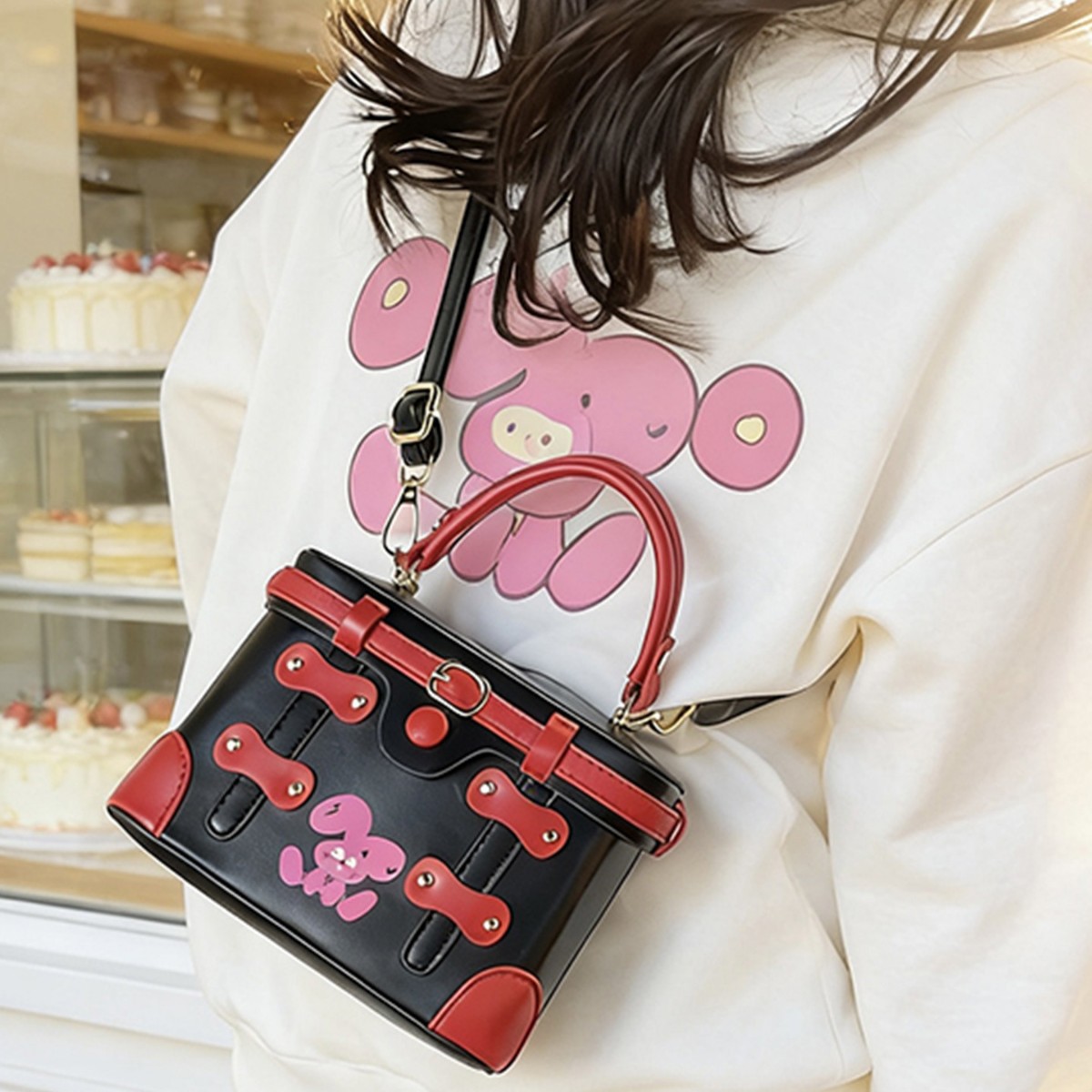 새로운 럭셔리 디자이너 리벳 PU 가죽 플로럴 프린트  - Luxury Bags Wholesale 리뷰 및 가격