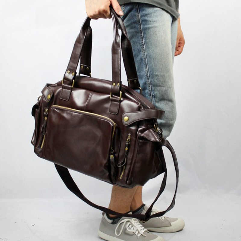 캐주얼 보스턴 핸드백 남성용 럭셔리 디자인 PU 가죽  - Luxury Bags For Travel 리뷰 및 가격